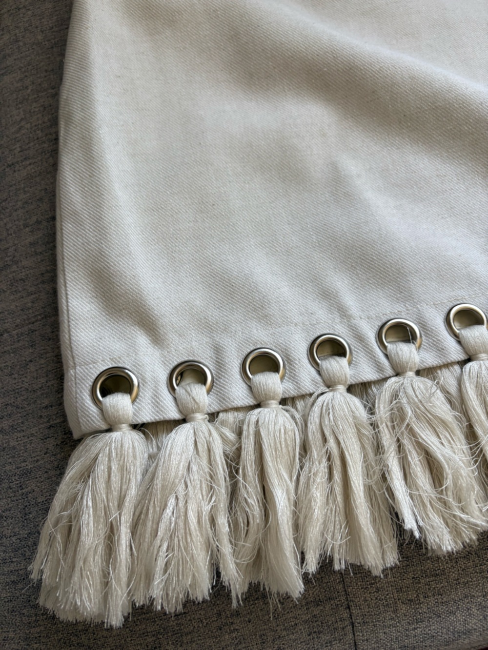 Lulu's Belinda Beige Tassel Mini Skirt - Picture 4 of 7